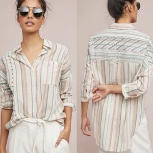 Anthropologie Akemi+ Kin stripped button down